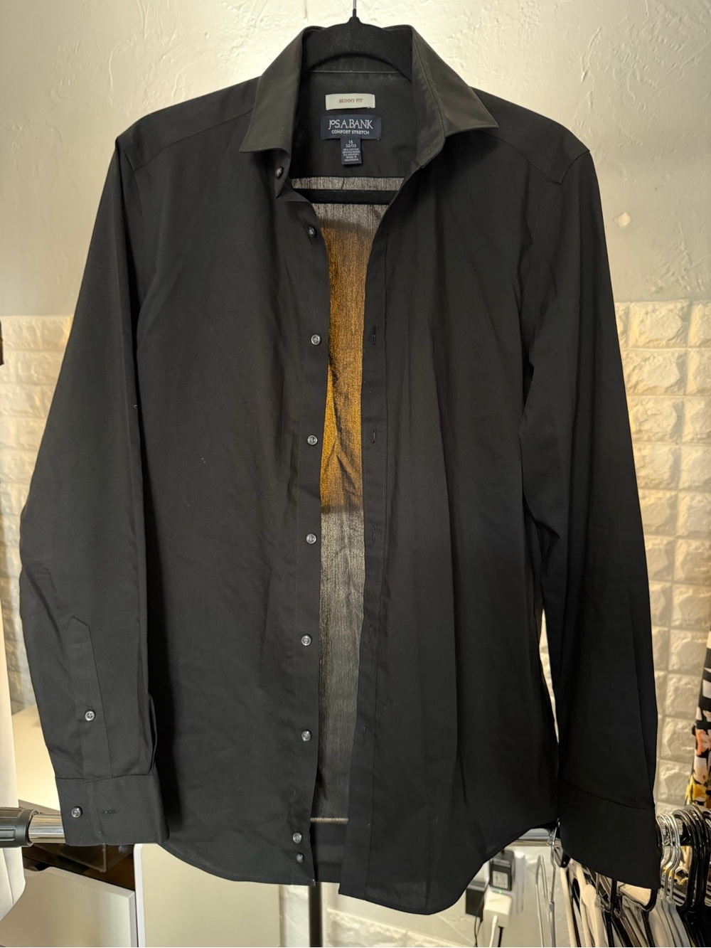 Jos. A. Bank Men's Black Dress Shirt Jacket 15 32/33